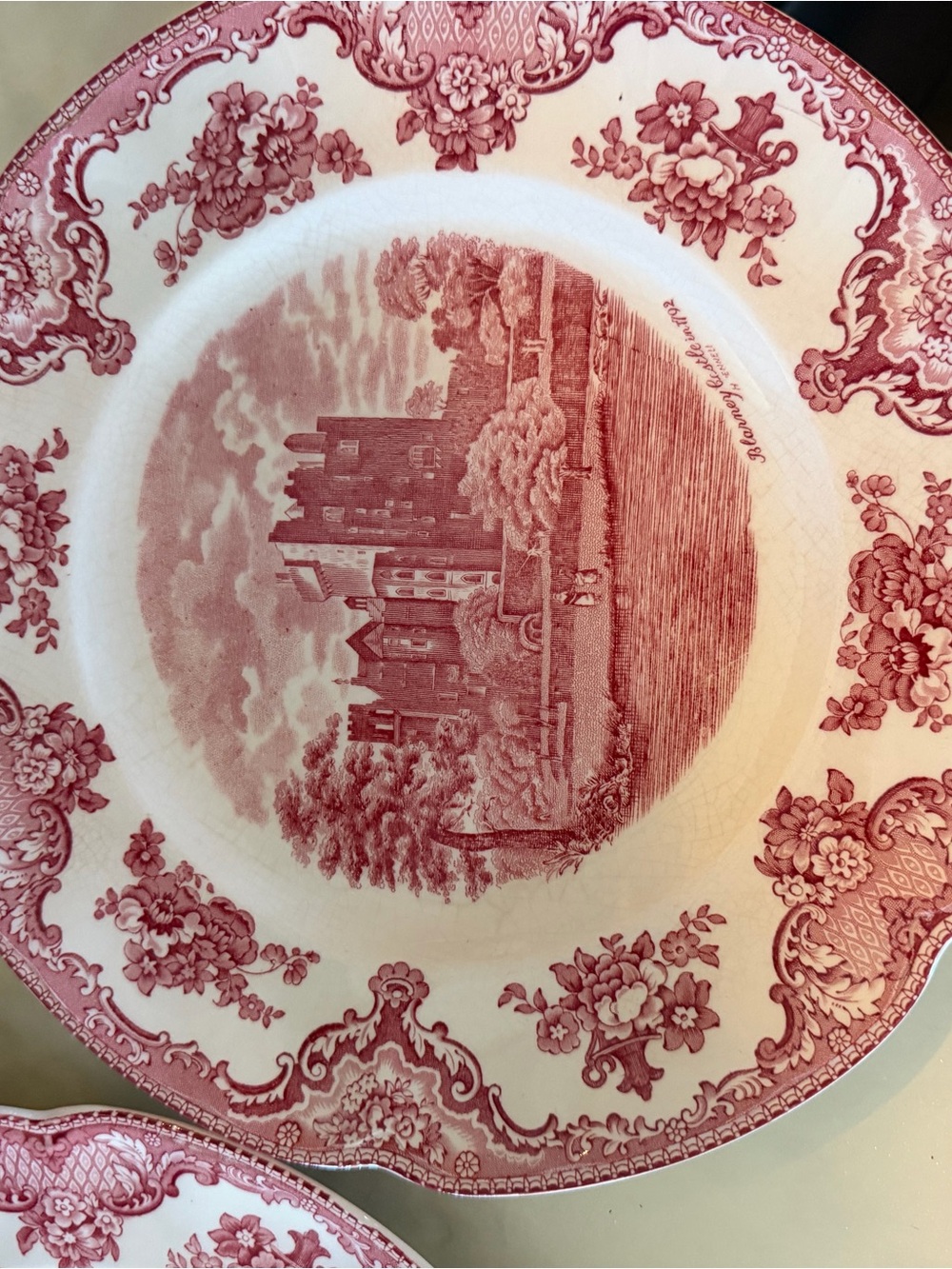 Johnson Brothers Old Britain Castles Blarney Castle Red Plates Set of 2